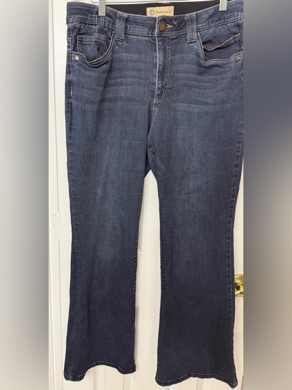 Democracy Dark Blue Flare Jeans with Ab Technology size 16.  Super comfortable